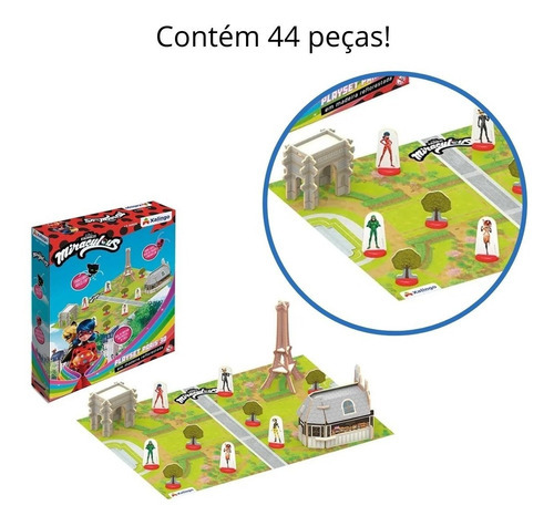 Playset 3d Paris Miraculous Ladybug Fácil De Montar Xalingo