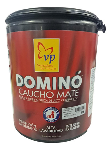 Venezolana De Pinturas Domino Caucho Mate