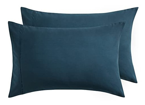 Conjunto De Fronhas Bedsure (tamanho Padrão): 2, Navy Standa