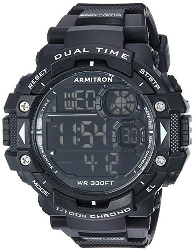 Relógio masculino Armitron Sport 40/8309 com cronógrafo digital, Black Months Without Interest Express