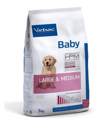 Imagen 1 de 2 de Alimento Virbac Baby Large & Medium 3kg