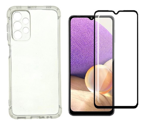 Funda antiimpacto y película de cristal 3D para Samsung Galaxy A23