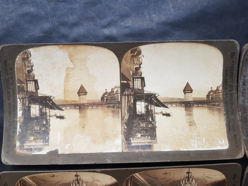 Imagen 2 de 5 de Fotos Estereoscópicas Antiguas Suiza 1900. Set De 4. 51629.