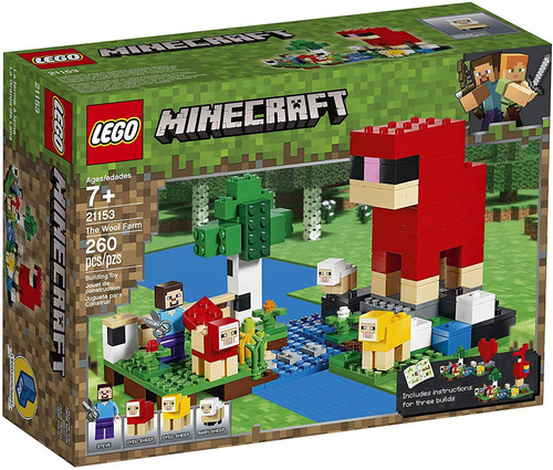 Kit De Construcción Lego Minecraft The Wool Farm 21153 (260