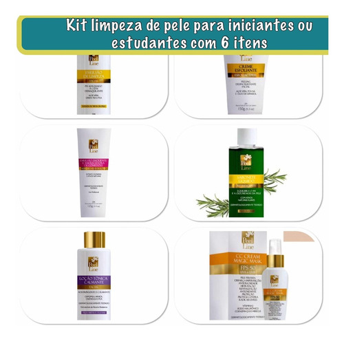 Limpeza Profunda Acne Iniciante Kit 6 Itens Peel Line