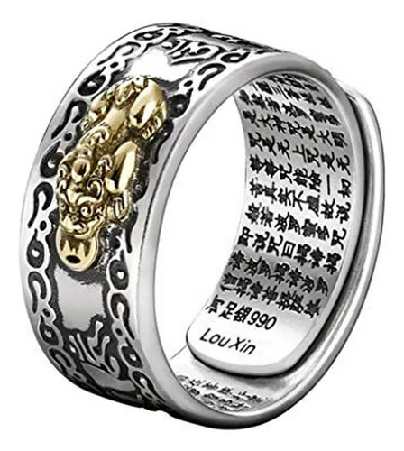 comprar Anillo Ajustable Feng Shui Pixiu Mantra Mani Para Protección