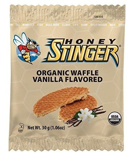 Waffle Orgánico Honey Stinger, Vainilla, 1.06 Onzas