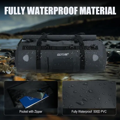 Bolsa Seca Impermeable 60l Para Motocicleta Y Kayak