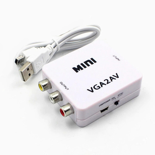 Conversor Adaptador Rca Vga / Av (audio E Video)