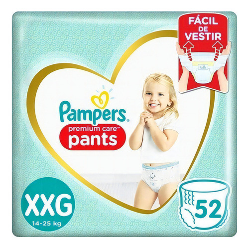 Pañales Pampers Premium Care Pants XXG X 52UN