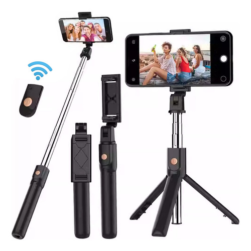 Pau De Selfie Tripé Bluetooth Para Celular Com Controle Zp20