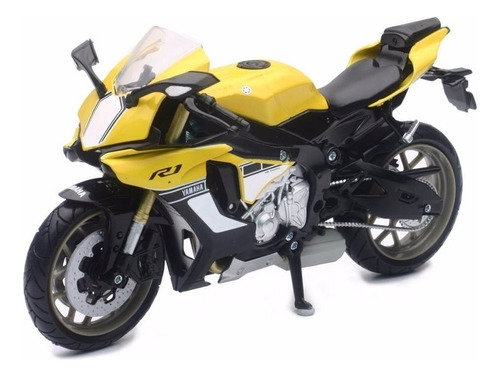 Amarillo Moto De Colección Yamaha Yzf R1 Escala 1:12