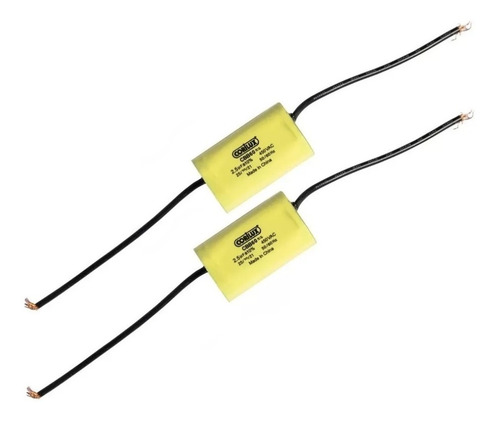 Pack X 2 Capacitor Monofasico 2.5uf X 400v Arranque Ventil