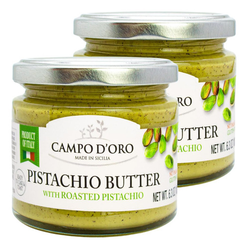 Paquete De 2 Mantequilla De Crema De Pistacho Dulce 180 G