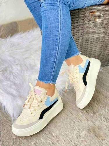 Zapato Clásico De Mujer Tenis Alto Dama Tenis Casual Urbanos