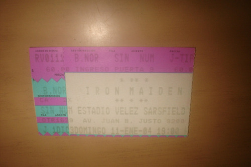 Iron Maiden - Entrada Velez, 11 Enero 2004