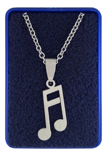 Dije Signo Musical Semicorcheas + Cadena 50cm + Estuche