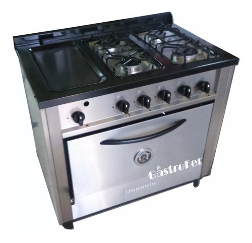 Imagen 3 de 4 de Cocina 4 Hornallas + Plancha Hierro Depaolo + Moldes Pizza