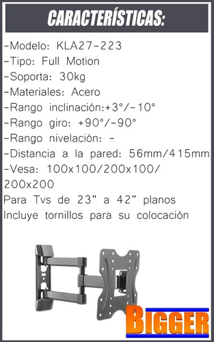 Soporte Tv Led Smart 43 Pulgadas Movil Giratorio