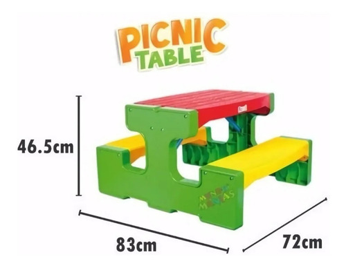 Imagen 2 de 2 de Rondi Juego De Jardin Pic-nic Table Punto Bebe
