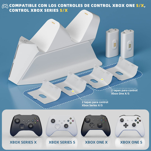 Estación De Carga Dual Para Controles De Xbox Con Baterías