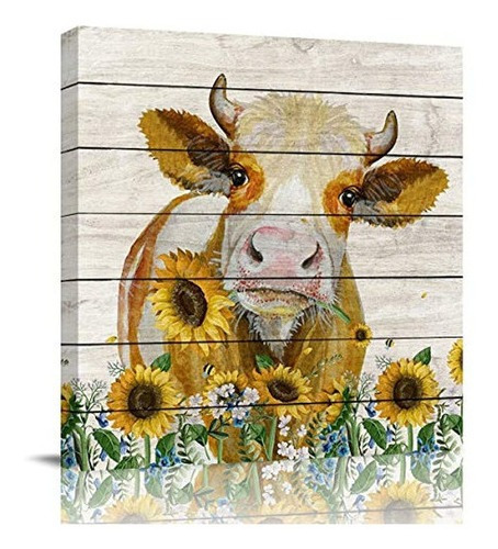 Pintura Al Óleo Sobre Lienzo Sin Manzana Con Diseño De Vaca