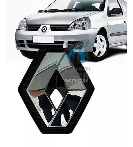 Escudo Insignia Rombo Logo Frente Capot Clio 2003 2004 2005