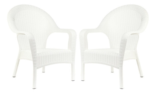 Juego De 2 Sillones De Rattan Sintetico Qatar Lounge.