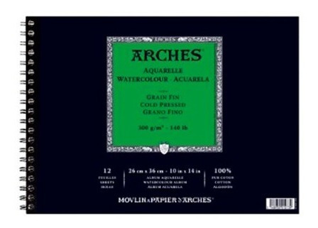 Álbum Arches Acuarela Fino. 26 X 36 Cm.