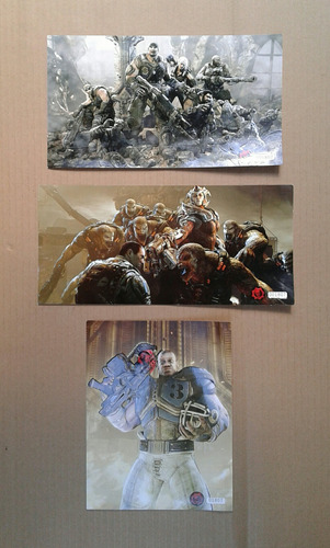 Gears Of War 3 Litografías Posters Originales Usadas