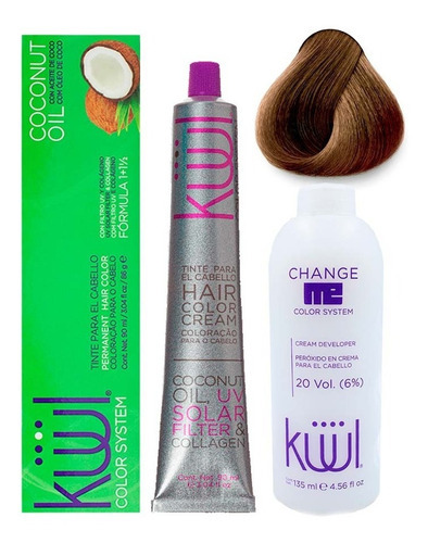 Kit Kit Kuul  Tinte tono 8.11 rubio claro cenizo intenso para cabello