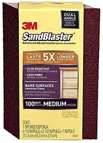 3m Sandblaster Dual Angle Sanding Sponge, 100-grit.