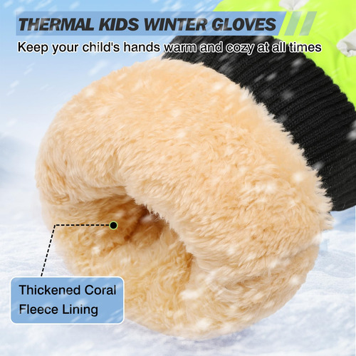 Guantes De Nieve Para Niños Moko Impermeables Térmicos 6-15