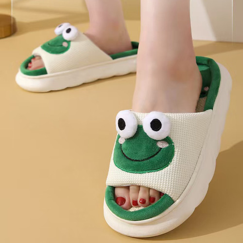 Pantuflas De Lino Zapatillas Para Mujer Suaves Y Cómodas