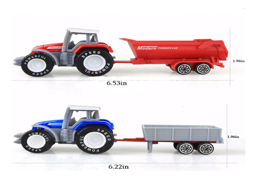 B Farm Trailer Toys, 4 Cabezas De Tractor, Tractor De Juguet