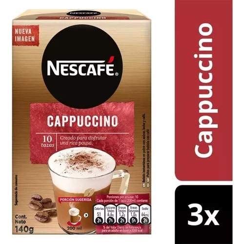 Café Nescafé Cappuccino X3 Cajas