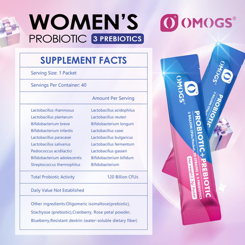 Omogs Probiótico Mujeres 120b Cfu 18 Cepas Prebióticos