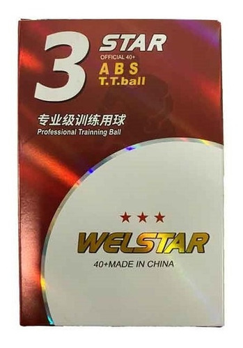 Pelotitas Ping Pong 3 Estrellas X6 Welstar