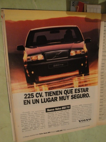 Publicidad Volvo 850 T5 Año 1994