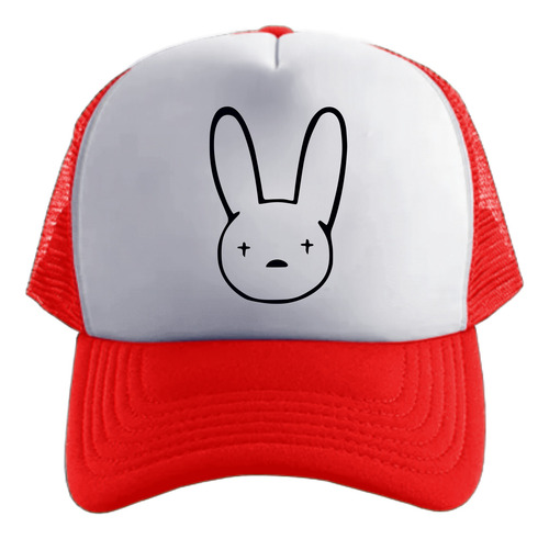 Bad Bunny Logo Conejo Gorra Friki Tu Eres Rojo Talle Único Regulable