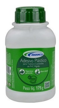 Kit Adesivo Cola Plástico Tubo Pvc Amanco 175g C/ 2unidades