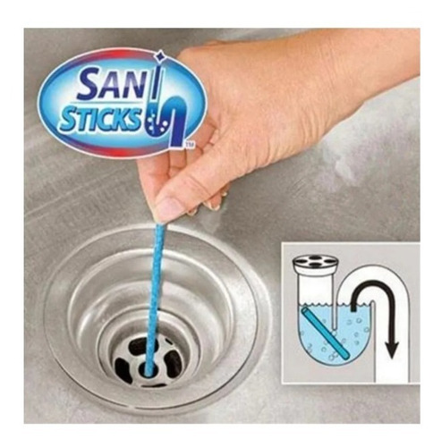 Imagem 5 de 7 de Palito Azul Desentupidor De Ralo Canudo Bastão Limpador