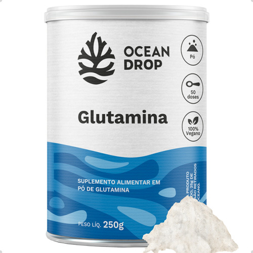 Glutamina Em Pó 250g Ocean Drop