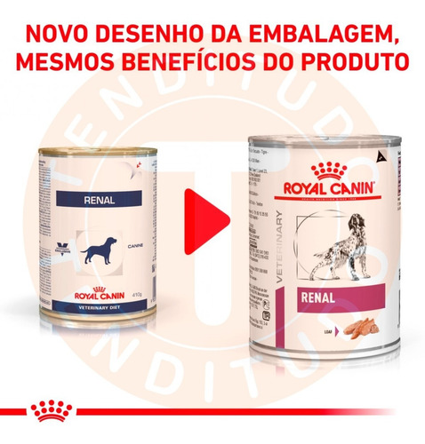 Imagem 2 de 7 de Alimento Úmido Royal Canin Veterinary Diet Canine Renal 410g