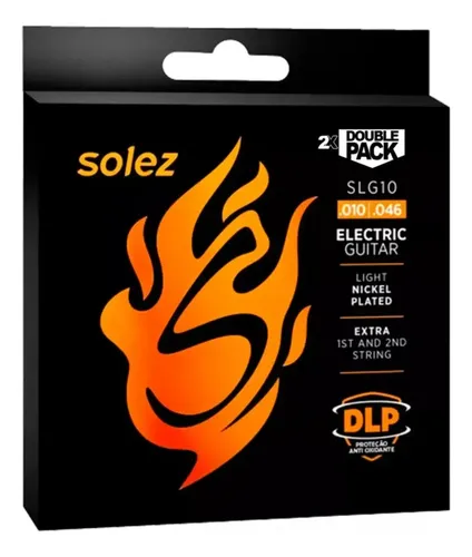 Encordoamento Solez Double Pack para Guitarra elétrica 010 níquel
