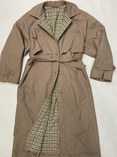 Trench Impermeable Vintage Mujer Talle M Amplio Alucinante (Usado)