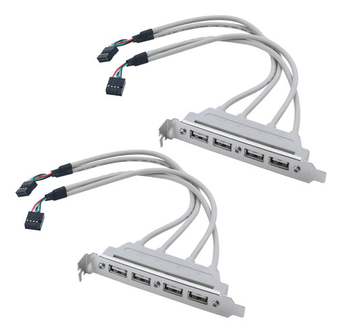 Antrader Cable Adaptador De Placa De Ranura De 4 Puertos Usb