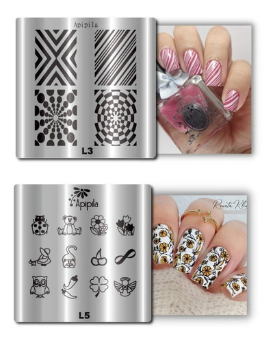 Imagem 4 de 7 de Kit Placas E Carimbos De Unhas - Grátis - Carimbo Iniciante