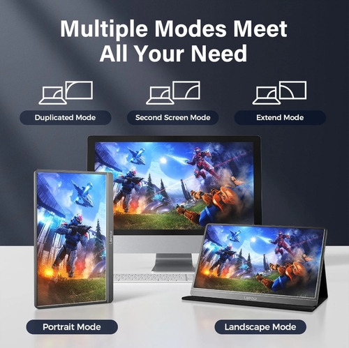 Monitor Gamer Portátil Ips 15.6 Pulgadas Type-c Full Hd Hdmi
