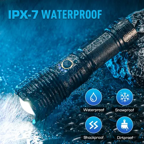 Linterna Led Sinvimes 990000lm Recargable A Prueba De Agua